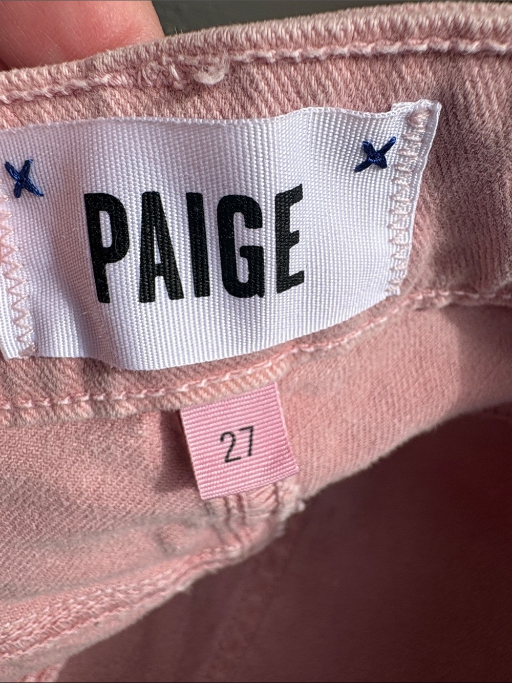 PAIGE Dusty Pink Cropped High-Rise Slim Jeans - Picture 7 of 8